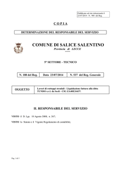 File: Determina n.537 - Comune di Salice Salentino