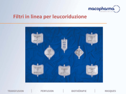 Filtri in linea per leucoriduzione