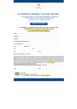 scheda iscrizione SICI-GISE 2014 - Organizzazione Internazionale