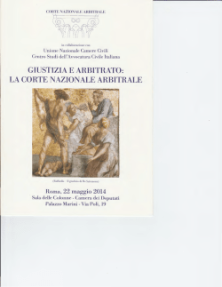Brochure Convegno Corte Arbitrale