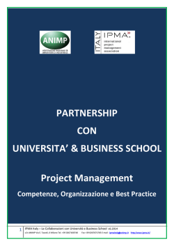IPMA, Universit&agrave; e Business School