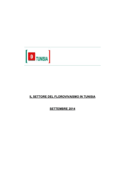 IL SETTORE DEL FLOROVIVAISMO IN TUNISIA SETTEMBRE