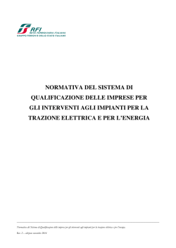 NORMATIVA DEL SISTEMA DI QUALIFICAZIONE DELLE