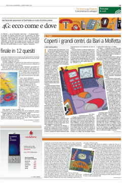 4G: ecco come e dove - Corriere del Mezzogiorno