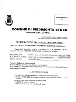 Ripartizione somme proventi sanzioni legge 120/2010