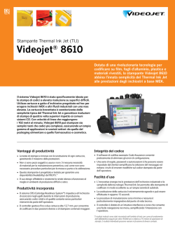 Scheda tecnica Videojet 8610