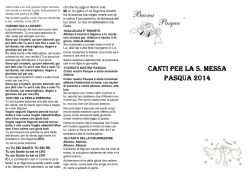 LIBRETTO S.MESSA PASQUA CANTI 2014