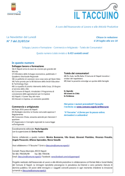 In questo numero - Comune di Napoli
