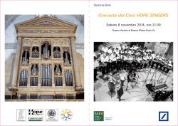 Concerto del Coro HOPE SINGERS