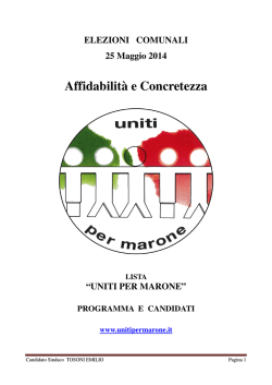 Programma 2014 - Uniti per Marone