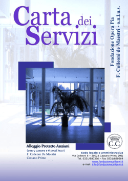 Carta dei Servizi - Fondazione Colleoni