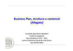 Il Business Plan - Università degli studi di Bergamo