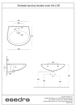 Scheda tecnica lavabo ever Art.LVE
