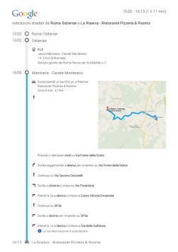 15:02 - 16:13 (1 h 11 min) Indicazioni stradali da Roma