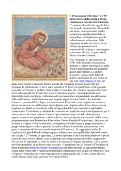 Il 29 novembre 2014 ricorre il 35&deg; anniversario della nomina di San