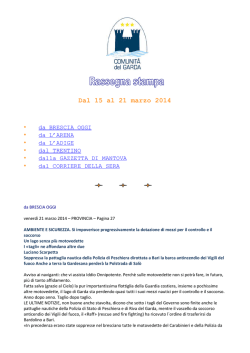 Rassegna stampa 15 - 21 marzo 2014