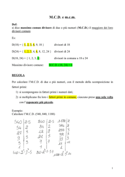 6_MCD e mcm - Salesiani Bra