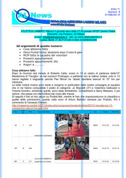 AL News - Atletica Lambro Milano