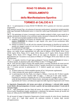 Leggi il regolamento