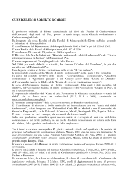 CURRICULUM di ROBERTO ROMBOLI E