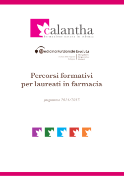 Proposta formativa Calantha 2014-2015