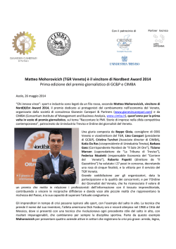 Matteo Mohorovicich (TGR Veneto) - Gianesin, Canepari and Partners
