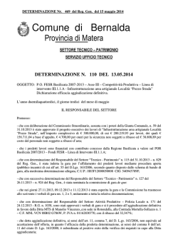 det. n. 469 R.G. del 15.05.2014