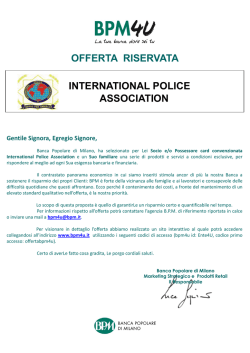Convenzione Banca Popolare Milano