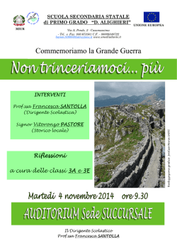 Non trinceriamoci pi&ugrave;