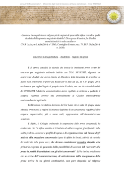 Concorso in magistratura - Dirittifondamentali.it