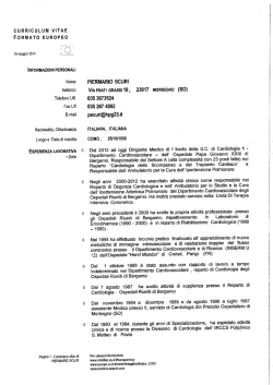 CV DOTT SCURI PIERMARIO - Azienda Ospedaliera della
