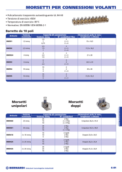 MORSETTI PER CONNESSIONI VOLANTI