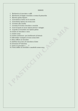 Raccolta di ricette al cioccolato e cacao