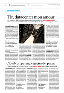Tlc, datacenter mon amour - Corriere delle comunicazioni