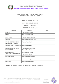 esami di stato conclusivi del corso di studi