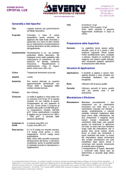 Scheda Tecnica CRYSTAL LUX