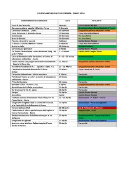 calendario iniziative delle associazioni fernesi