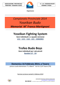 Download locandina - Associazione Provinciale Trentina Yoseikan