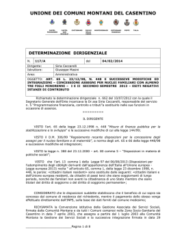 UNIONE DEI COMUNI MONTANI DEL CASENTINO