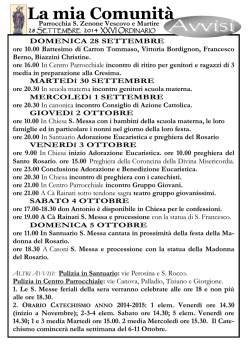 La mia Comunit&agrave; - Parrocchia San Zenone