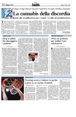 Cannabis: intervista al Prof. Serpelloni sul Sole24Ore Sanit&agrave;