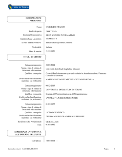 Carcillo Franco - Citt&agrave; di Torino