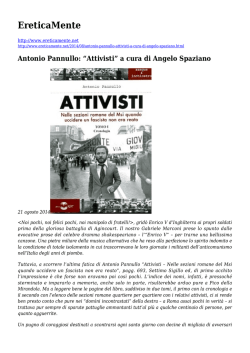 Antonio Pannullo: &ldquo;Attivisti&rdquo; a cura di Angelo Spaziano