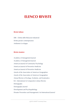 ELENCO RIVISTE - Moodle ADAPTLAND