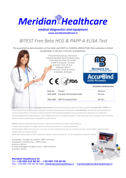 Free Beta e PAPP-A BITEST_Elisa_2013_Flyer