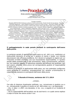Scarica qui la sentenza - La Nuova Procedura Civile