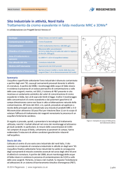 Trattamento da cromoe esavalente in falda mediante MRC e 3DMe