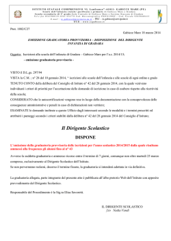 emissione graduatorie Infanzia di Gradara