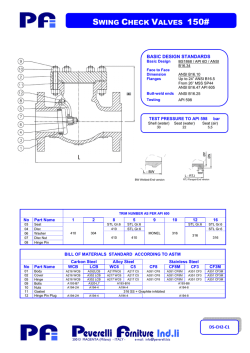 DS-CH2-C1 Check valve Swing 150# flanged RF