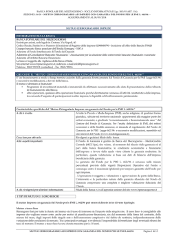 mutuo chirografario ad imprese con garanzia del fondo per le pmi l